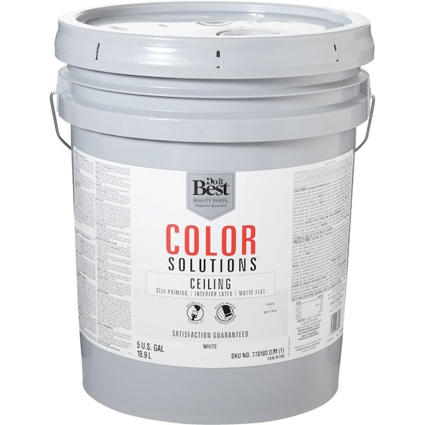 Do It Best Color Solutions Latex Self-Priming Flat Ceiling Paint Wht 5 Gal. CS46W0840-20 - main