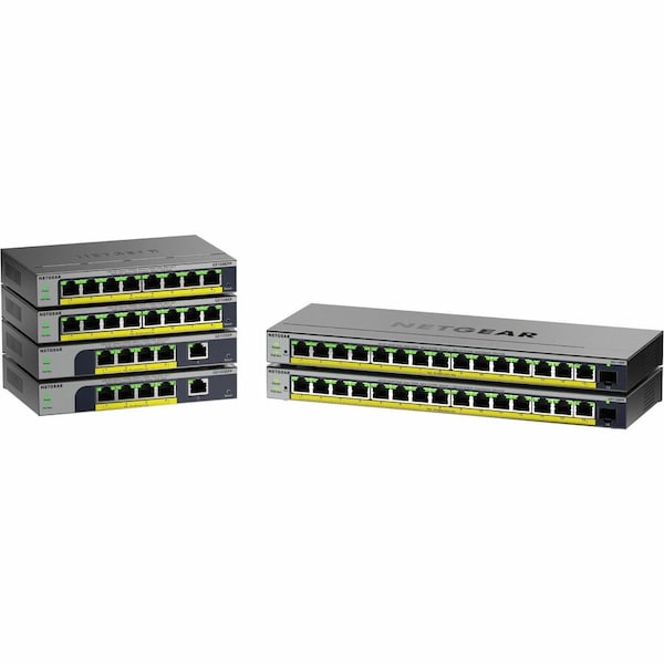 Netgear 16-PORT GIGABIT ETHERNET EASY SMART POE+ SWITCH WITH 1 DEDICATED SFP PORT 231W GS116EPP-100NAS - main