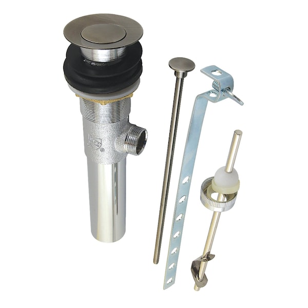 Kingston Brass Brass Pop-Up Drain with Overflow, 22 Gauge, Black Stainless KB100VN - main