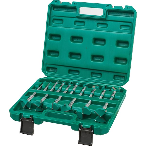 Grizzly Pro Tungsten Carbide Hex Shank Forstner Bit Set, 16 Pc. 1/4" - 2-1/8" T33696 - main