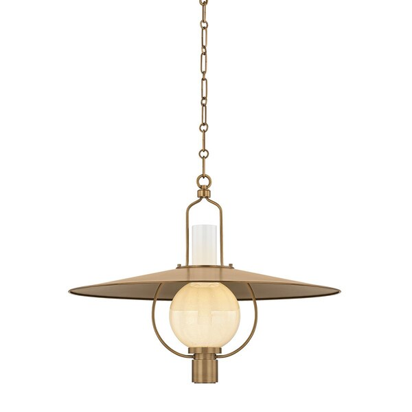 Troy Lighting 1 Light Ahrens Pendant Patina Brass F3724-PBR - main