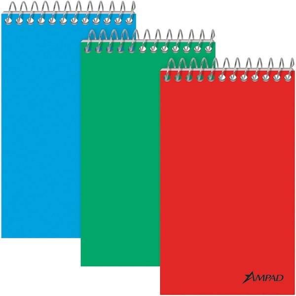 Ampad 3 x 5" Wirebound Pocket Memo Notebook, Pk3 074319115205 - main