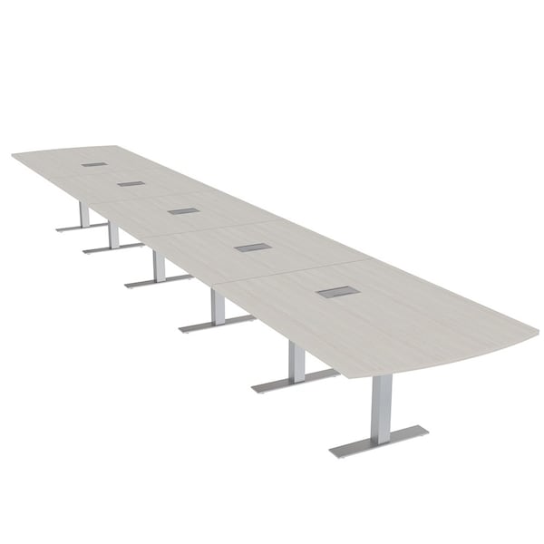 Skutchi Designs 22ft Arc Rectangle Conference Table With Power | Harmony Series | 22 Person Meeting Room Table HAR-AREC-48X264-T-K458-ESIL - main
