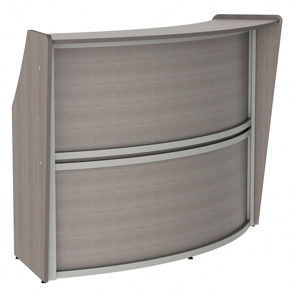 Linea Italia Reception Desk 32 in D X 46 in H, 72 in W X Thermofused Laminate, Ash ZUD290 - main