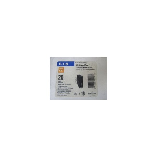 Eaton Miniature Circuit Breakers MCBs CL 1P 20A 120V 50/60Hz 1Ph EA CLCAF120 - main