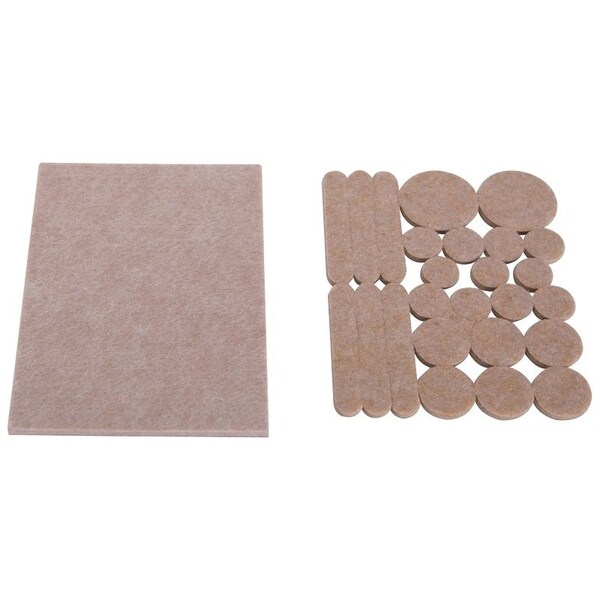 Prosource Furniture Pad, Felt Cloth, Beige, 4-1/2 x 6, 1/2, 1, 5/8, 3/4 and 2-3/4 x 1/2 in Dia FE-50209-PS - main