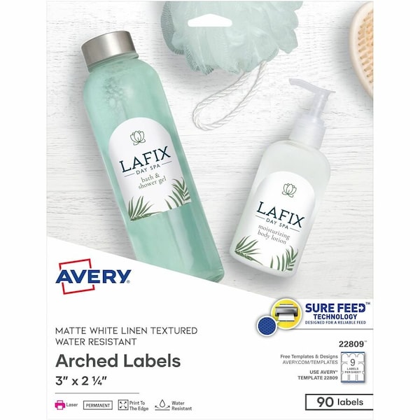 Avery Dennison LABEL, 3X2.25, ARCH, 90, WH 22809 - main