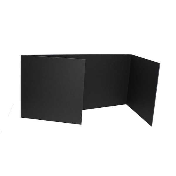 Flipside 12 x 48 Study Carrel Black/Black Foam Pack of 24 18223 - main