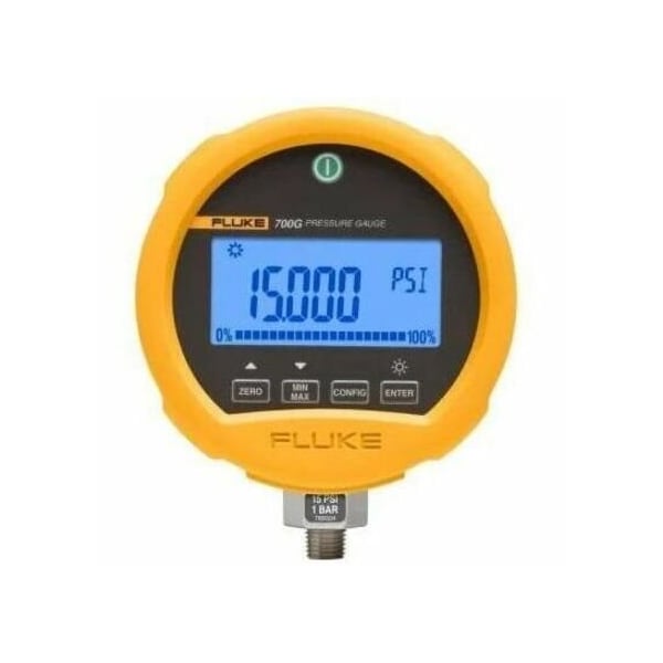 Fluke Digital Test Compound Gauge, -14 to 0 to 1000 psi, 3 3/4 in Dial, 1/4 in NPT, Bottom Location FLUKE-700G08 - main