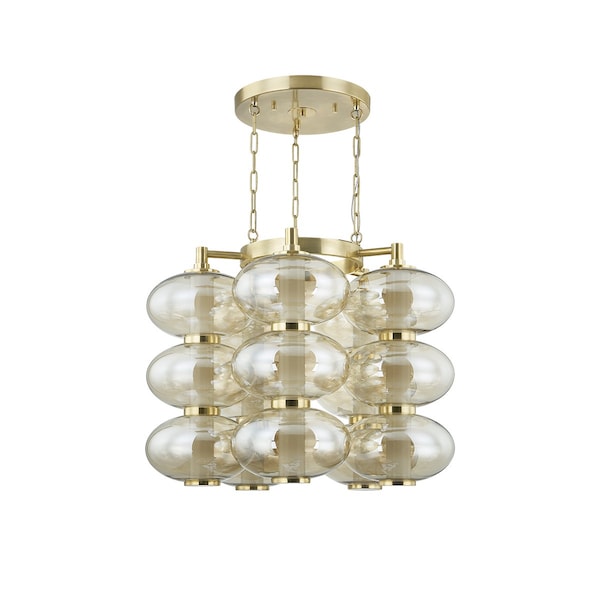 Corbett Lighting Toulouse 5 Light Integrated LED Chandelier in Vintage Brass 504-31-VB - main