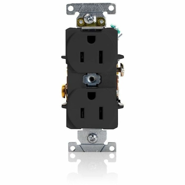Leviton Industrial Series Heavy Duty Grade Duplex Receptacle, 15 Amp, 125 Volt 5252-E - main