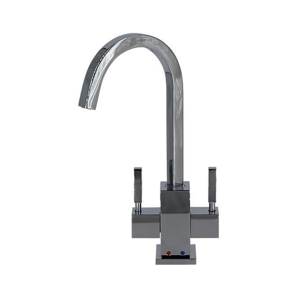 Mountain Plumbing Hot and Cold Water Faucet with Contemporary Square Body in Matte Black MT1881-NL/MB - main
