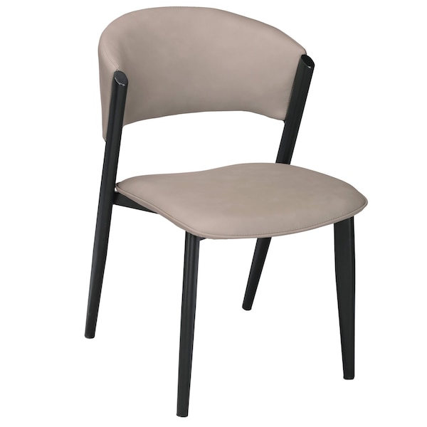 Leisuremod Aspen Collection Modern Dining Chair Black Frame in Light Grey ACBL51LGR - main