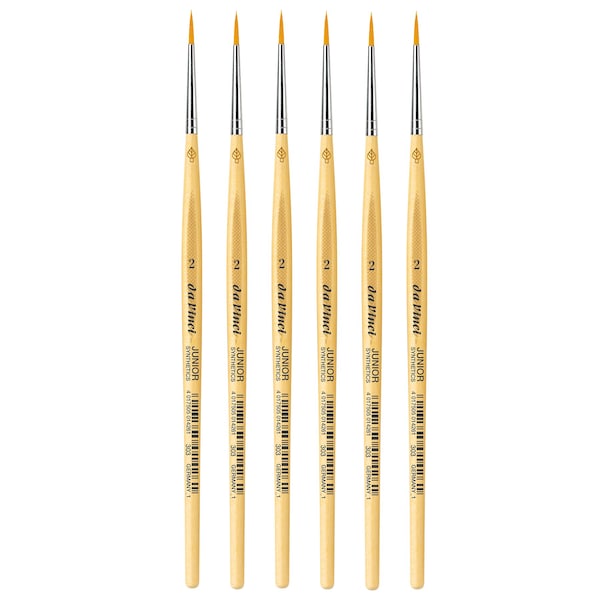 Da Vinci JUNIOR Synthetics Student Brush, Synthetic, Tempera, Round, Series 303, Size 2, 6PK VA-303_2 - main