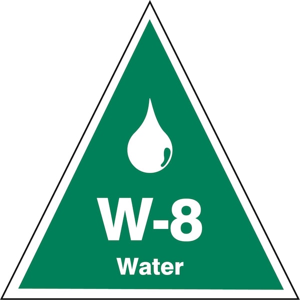 Accuform Energy Source ID Tag, W-8 Water, 2.5" X 2.5", Adhesive Dura-Poly, 5/PK TDK908XVM - main