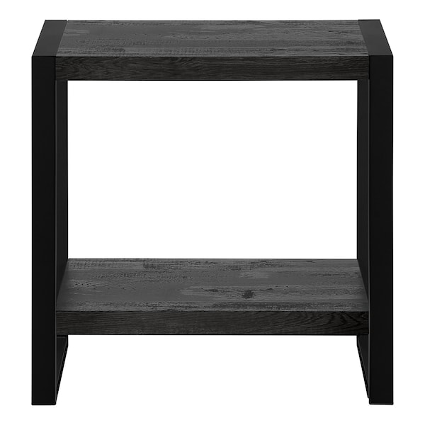 Homeroots 24" Black End Table With Shelf 489730 - main