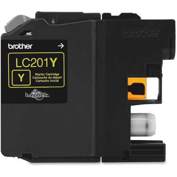 Brother Genuine Innobella LC201Y Yellow Ink Cartridge - Inkjet - Standard Yield - 260 Pages - Yellow - 1 Each LC201Y - main