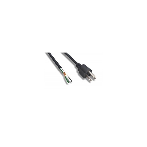 Cable Wholesale NEMA 5-15P to Standard ROJ Power Cord, Black, 14/3 (14AWG 3 Conductor) SJT, 15 Amp / 300 Volt, 10W2-10206 - main