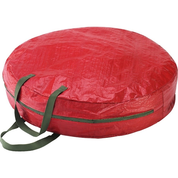 Whitmor Black/Red Wreath Storage Bag 17 H X 8 in. W X 1.8 in. D 6129-5349 - main
