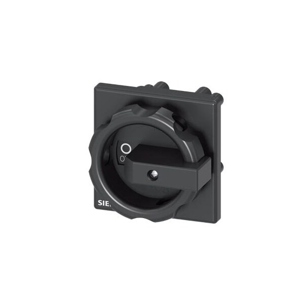 Siemens rotary operating mechanism, black 66x66 mm ground plate mounting Central hole 3LD9344-4C - main