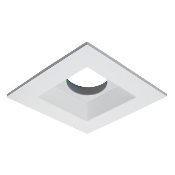 Elco Lighting Flexa 4in Adjustable Square Reflector, Black with White Trim ELK4714B - main