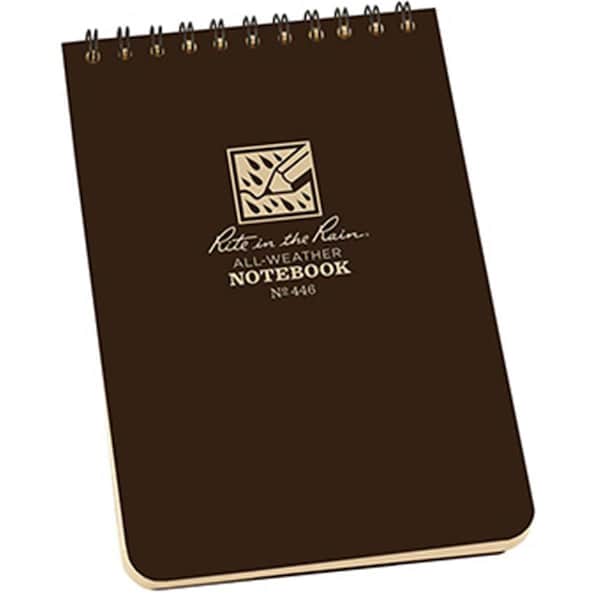 Rite In The Rain 4 x 6 in. Top Spiral Book Brown 359987 - main