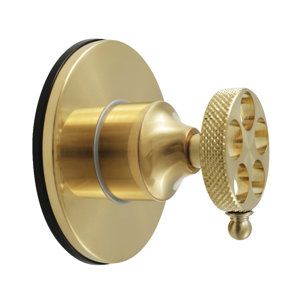 Kingston Brass Single-Handle Three-Way Diverter Valve with Round Trim Kit, Brushed Brass KS3037RKX - main