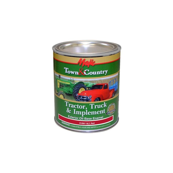 True Value Majic Town & Country Tractor, Truck & Implement Enamel Qt - Massey Ferg Red 8-0961-2 - main