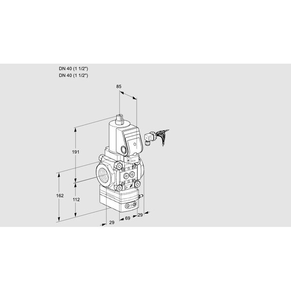 Honeywell Kromschroder Gas Pressure Regulator with Solenoid Valve, 1/2" DN15, 24V DC, IP65 KS88032579 - main