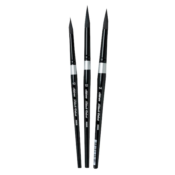 Silver Brush Black Velvet Large Round Brushes, 3-Piece Set BV-3056 - main