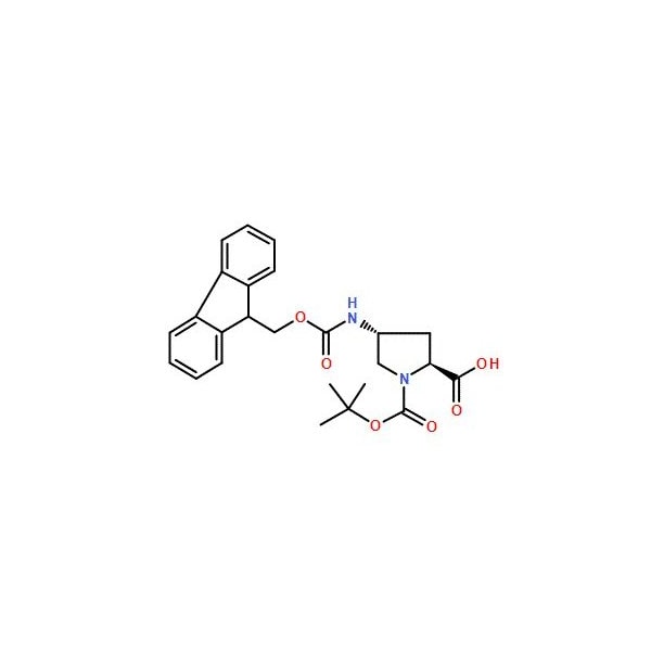 Ak Scientific (2S, 4R)-Fmoc-4-amino-1-Boc-pyrrolidine-2-carboxylic acid (5g), CAS 176486-63-8 X6414-5g - main