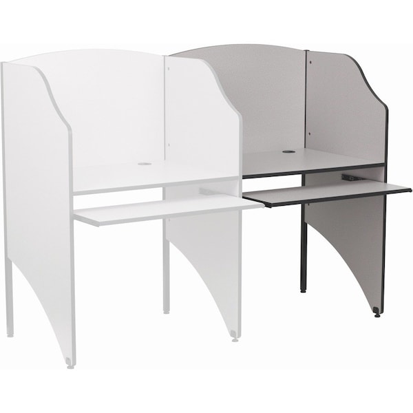 Flash Furniture Add-On Study Carrel, Nebule Grey MT-M6202-GY-ADD-GG - main