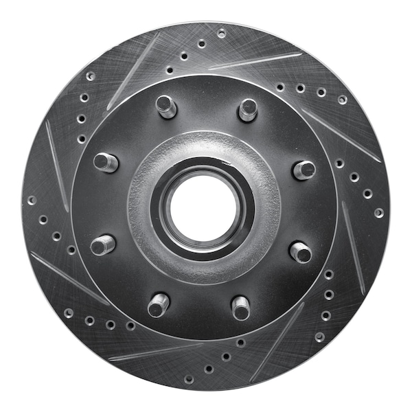 Dynamic Friction Co DFC Brake Rotor - Drilled and Slotted - Silver 631-54163L - main