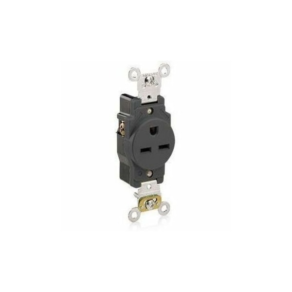 Leviton PlugsandReceptacles, 15A, 250VAC, Blk, Nylon 5661-E - main
