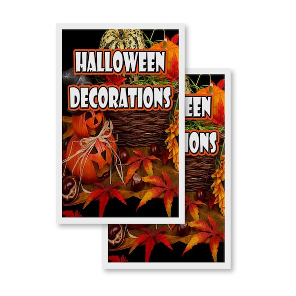 Signmission Halloween Decorations, Vinyl Decals Only 24 Inch x 36 Inch, Vinyl Decal, 2PK DSB-2436-2PACK-Halloween Decorations - main