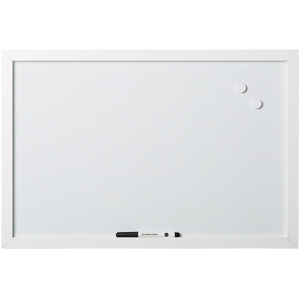 Mastervision Magnetic Dry-Erase Board, White MDF Frame, 18" X 24" MM040016619 - main