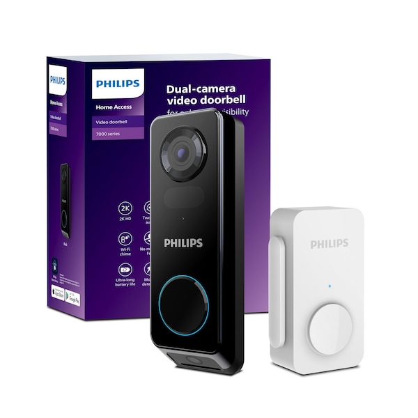 Philips Home Access 2K Dual-Cam Video Doorbell DDA270X-2TXS - main