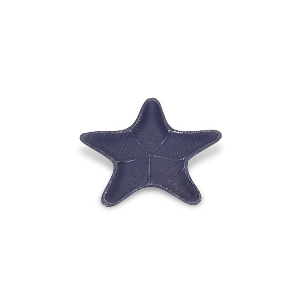 Homeroots 8in Blue Starfish Cast Iron Vanity Tray 483177 - main