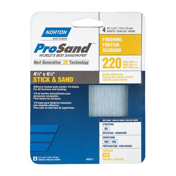 Homepage 220 Grit Sanding Sheet, 4PK HO3301787 - main