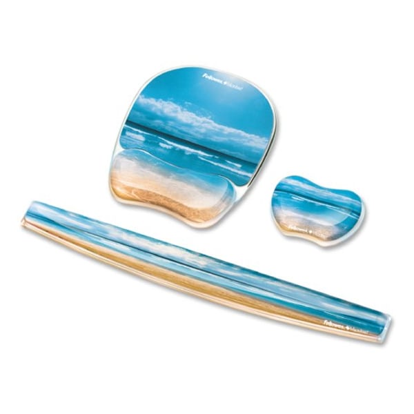 Fellowes PHOTO GEL MOUSE PAD WRIST REST WITH MICROBAN PROTECTION ADDS COLOR TO YOUR WORKS 9179301 - main