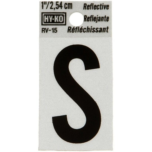 Hy-Ko Letter House S 1In Refl Blk RV-15/S - main