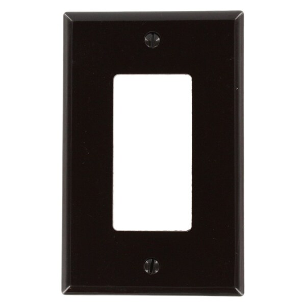 Leviton Decora Wallplate, Midway Size, Gang 1, Brown 80601 - main