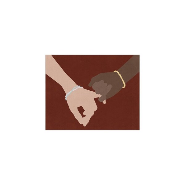 Homeroots 16" x 20" Pinky Swear Friendship Promise Canvas Unframed Wall Art 398969 - main