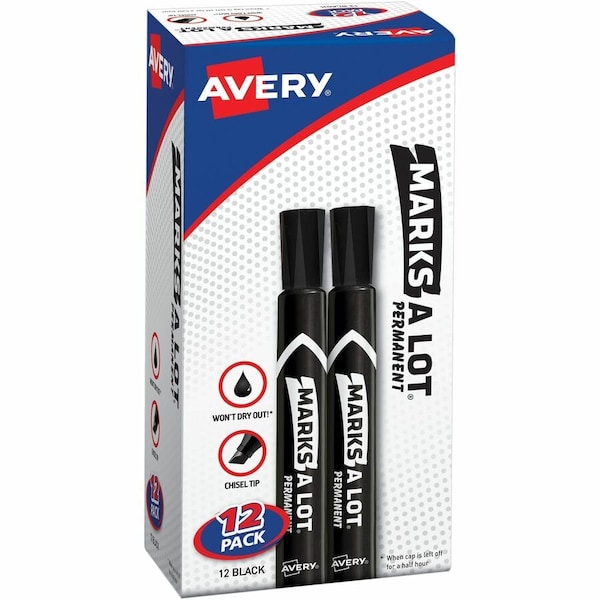 Avery Marks A Lot Permanent Markers, Lar, PK12 98028 - main