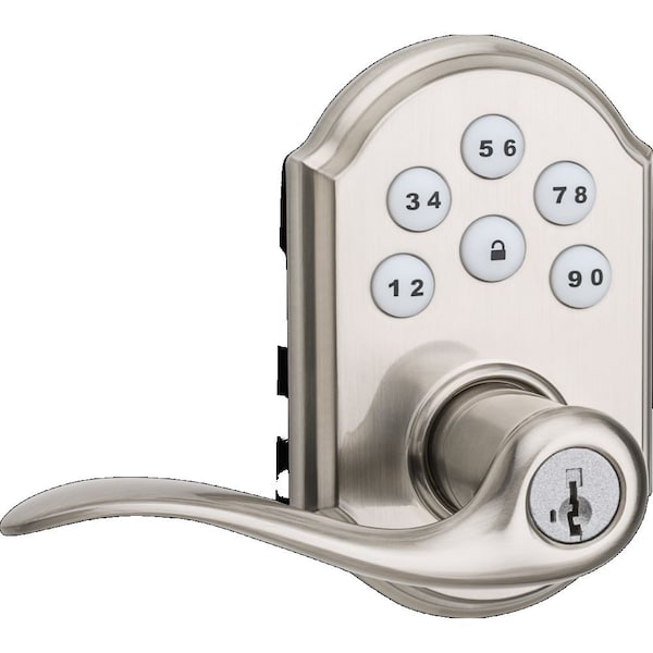 Kwikset Keypad Keyed Entry Locks Electronic Deadbolt Satin Nickel 912TNLZW500-15S - main