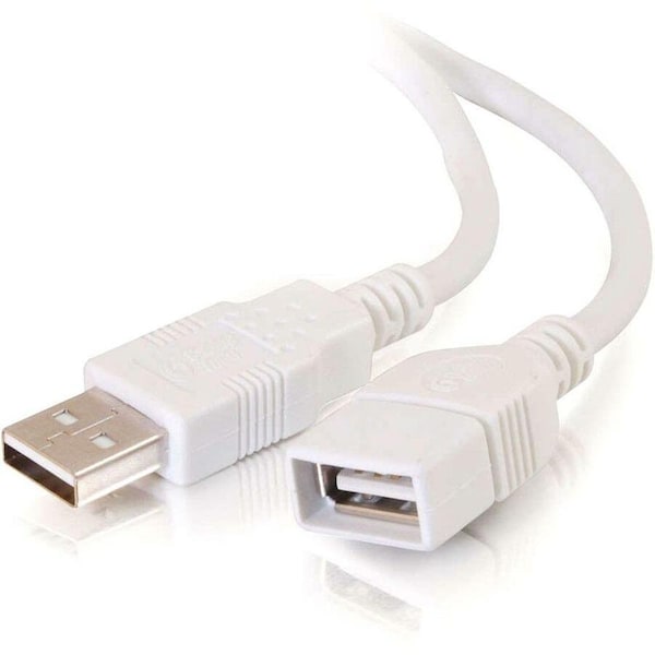 C2G 9.8ft USB Extension Cable - USB A to USB A Extension Cable - USB 2.0 - White - M/F 26686 - main