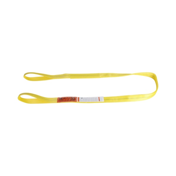 Dayton Web Sling, Yellow, Flat Eye, Polyester 832EY0 - main