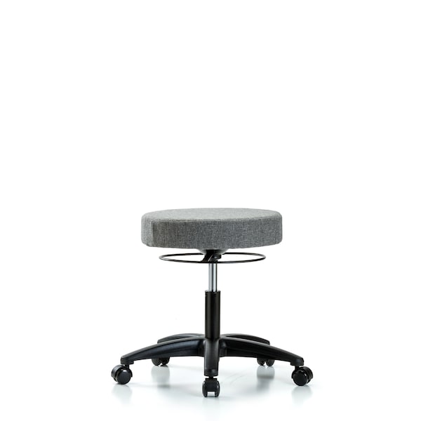Blue Ridge Ergonomics Desk Stool, Fabric, Casters, Gry BR-FDHSO-RG-RC-F44 - main