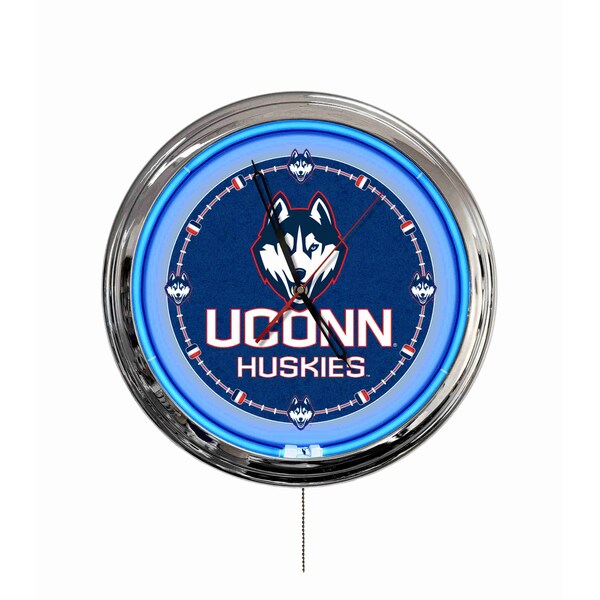 Holland Bar Stool University of Connecticut 16 LED Wall Clock ClkL16 - main