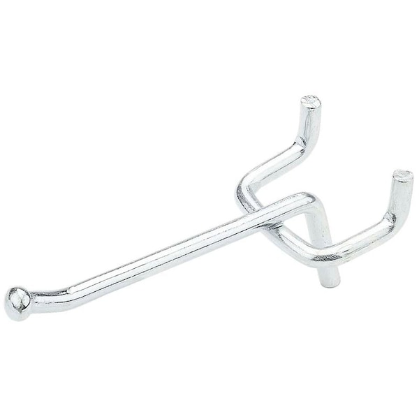 National Hardware Peg Hook, 2 in, 1/8, 1/4 in Opening, Steel, Zinc, 4PK N180-009 - main